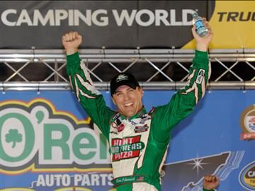 Harvick wins at Bristol for third straight truck win