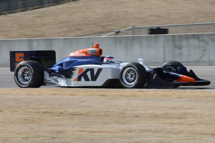 Sato leads strong KV Racing test at Barber