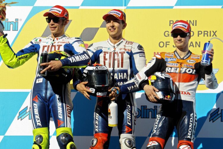 Lorenzo beats Rossi and Pedrosa in Motegi