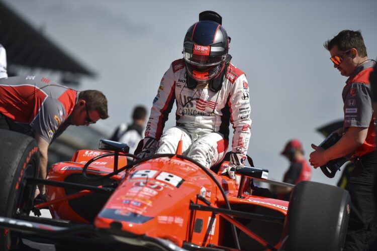 Rain delay at Indy, Andretti on top