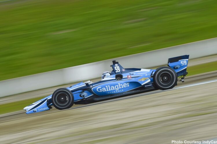 Chilton tops rain shortened Laguna IndyCar test