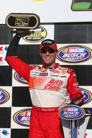 Harvick wins Busch race