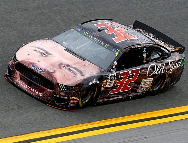 NASCAR Driver Has His Face On The Car For Daytona 500