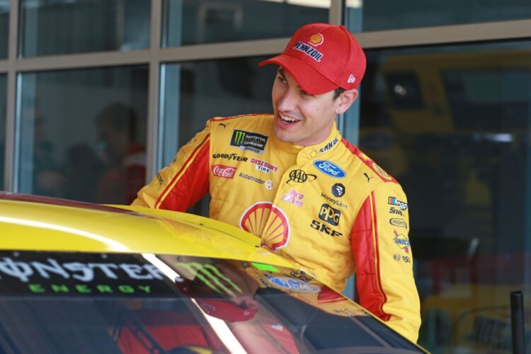 Newgarden to do demo in Logano’s Shell Mustang