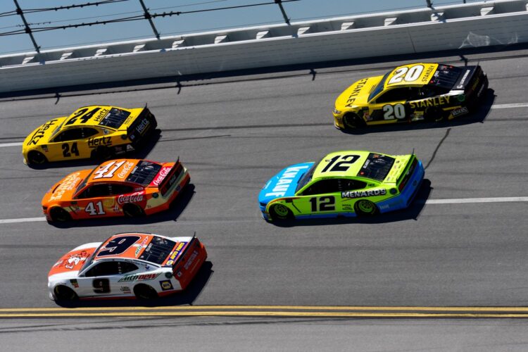 24 drivers top 200 mph in Talladega practice after NASCAR attempts to slow speeds