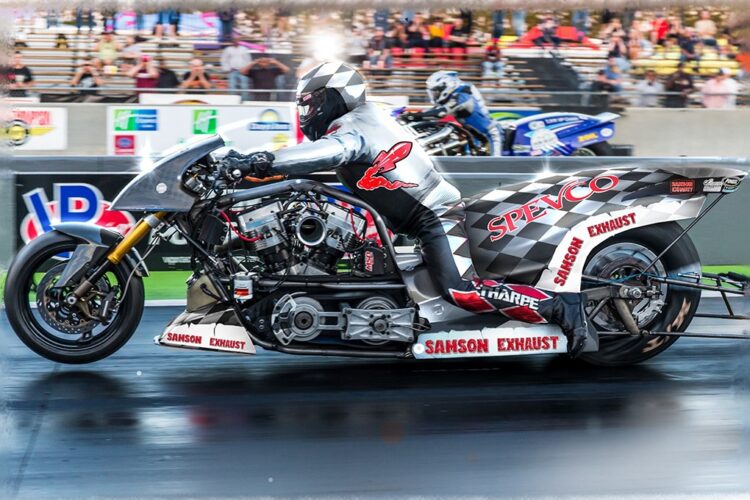 Samson Exhaust helping power NHRA Top Fuel Harley champ Tii Tharpe