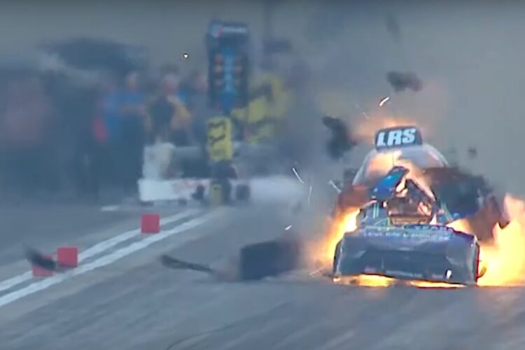 Video: Tim Wilkerson blows the body off his Funny Car