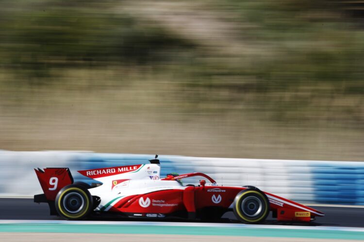 Mick Schumacher ends first F2 testing on top