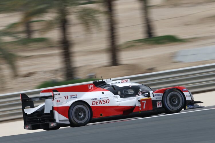 Toyota runs 1-2 in 8 Hours of Bahrain at halfway