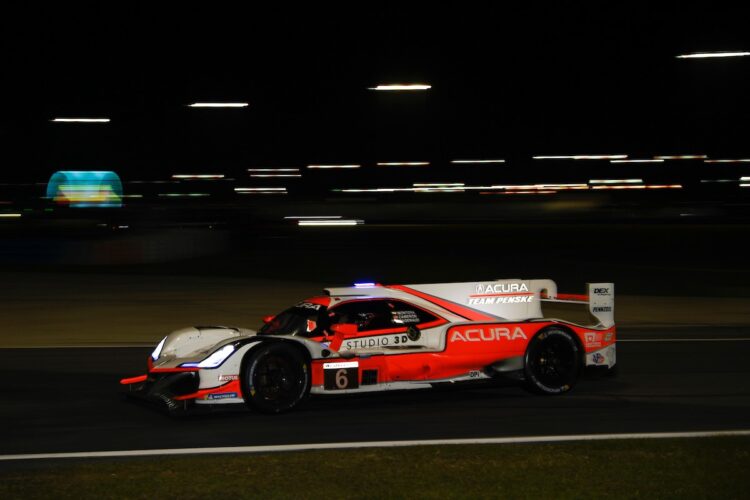 Rolex 24 Hour 8: #6 Acura leads at 1/3 mark