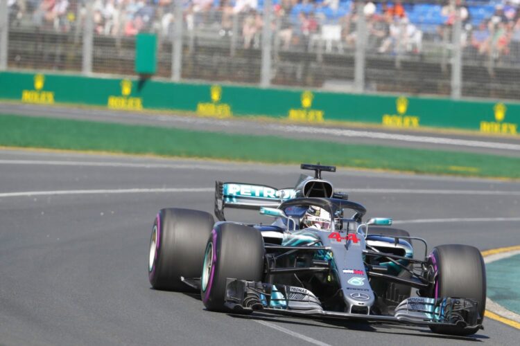 Hamilton and Mercedes dominate for pole in Melbourne