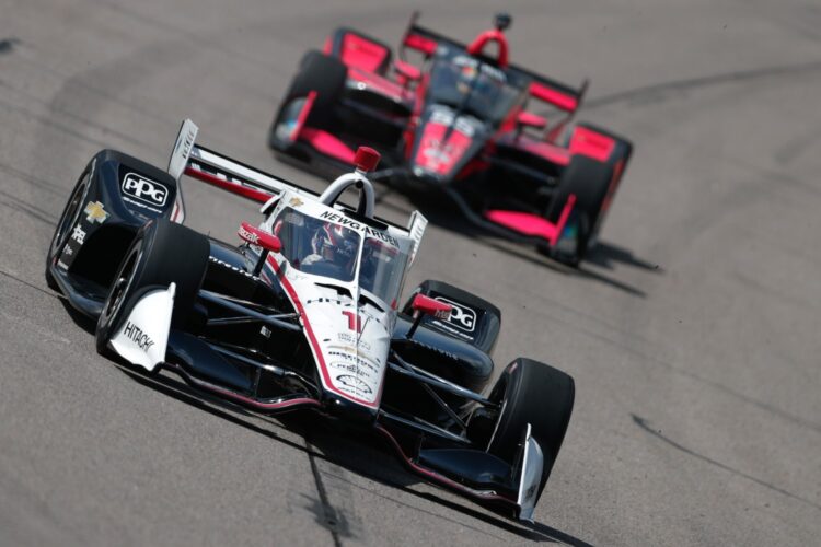 Newgarden wins IndyCar race from pole in Iowa