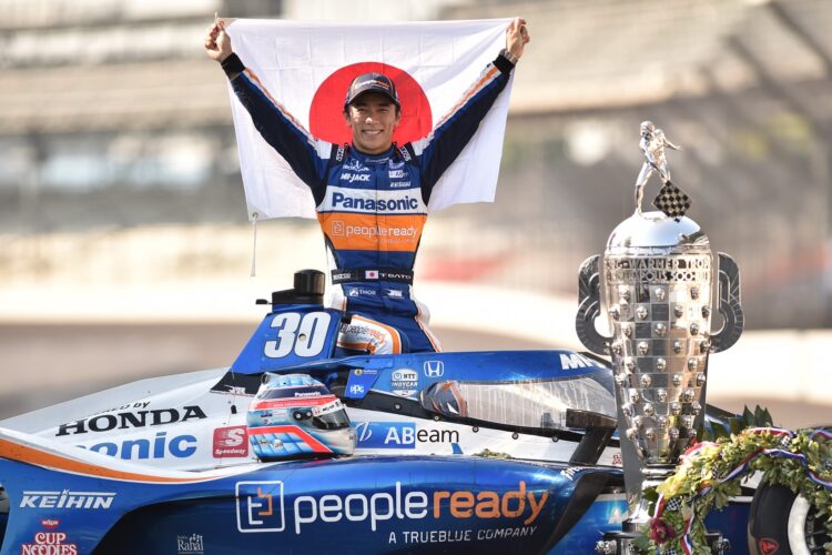 2020 Indy 500 winner Sato Day-After Photoshoot