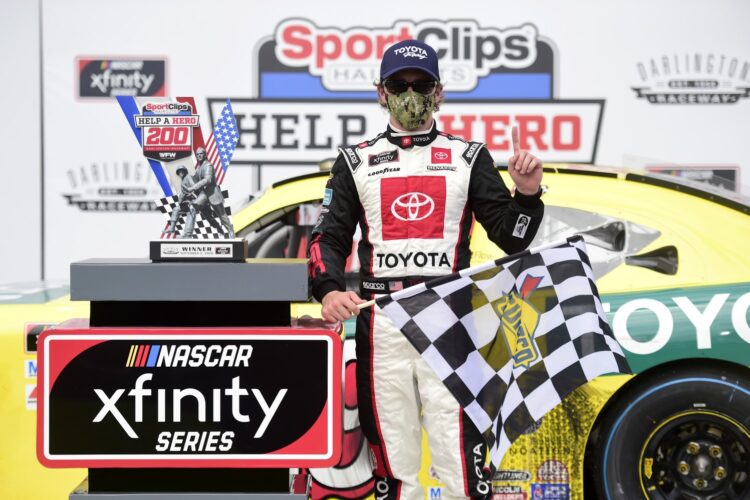 Brandon Jones wins Darlington Xfinity race after