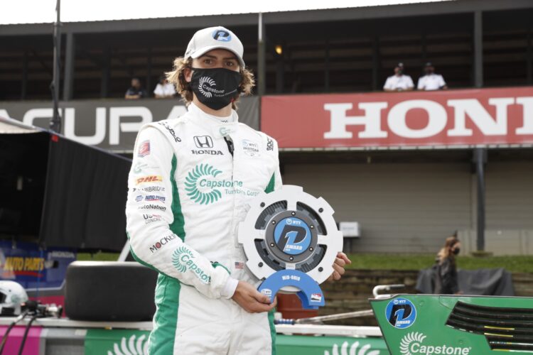 Herta wins pole for Honda Indy 200 in messy conditions