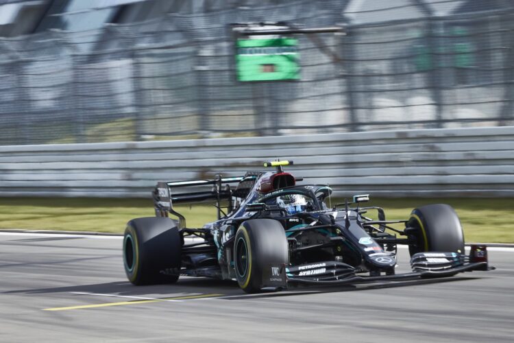 Bottas beats Hamilton to win pole for Eifel GP