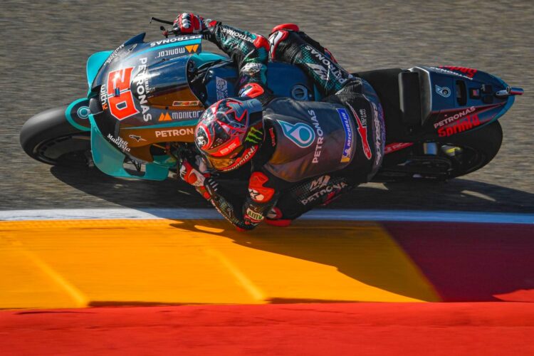 Quartararo comes back from crash to take pole at Aragon