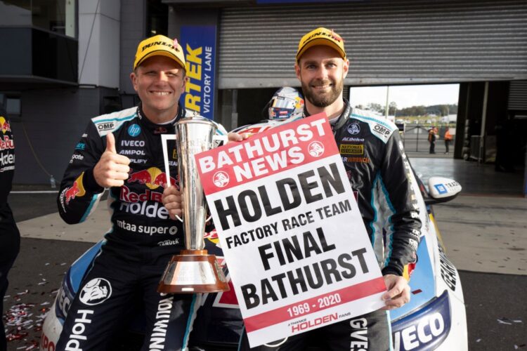 Shane van Gisbergen wins Bathurst 1000 in final race for Holden