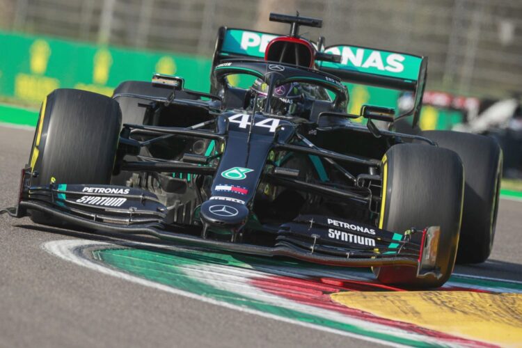 Hamilton eases to 93rd win at Imola