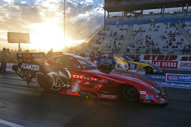 Grandstand tickets sold out for NHRA race at LVMS