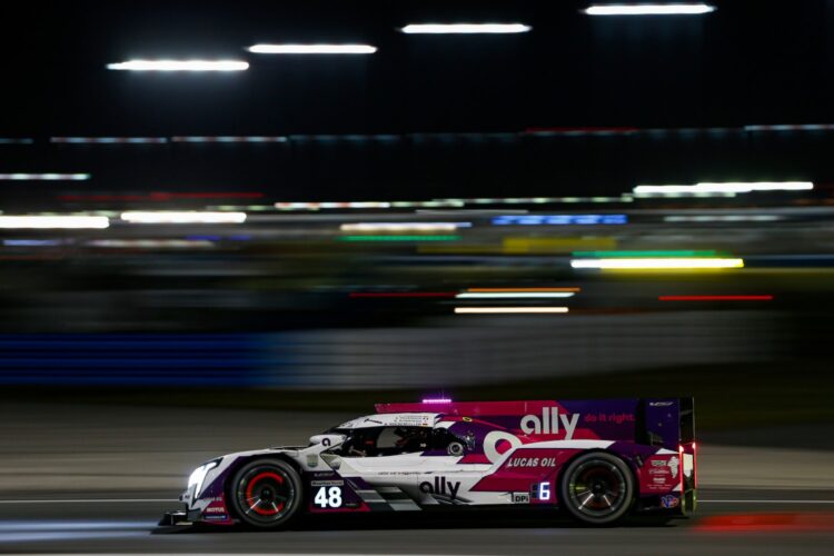 Rolex 24 Hour 9: Jimmie Johnson barely leads in the #48 Ally Cadillac