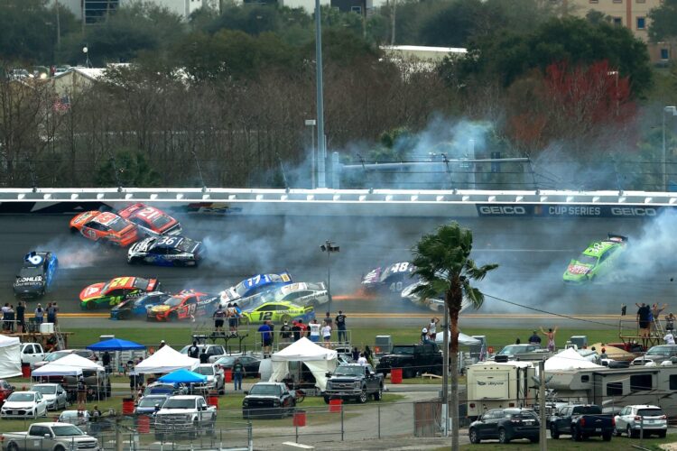 Daytona 500 Red-Flagged due to rain and big crash