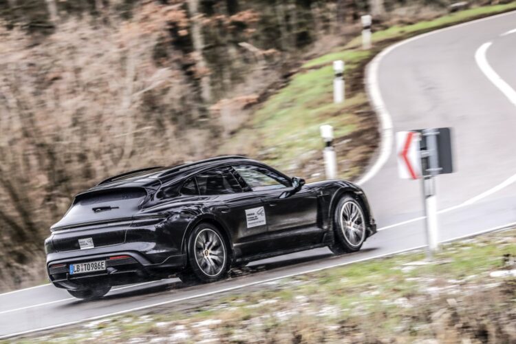 Porsche Taycan Cross Turismo hits the road