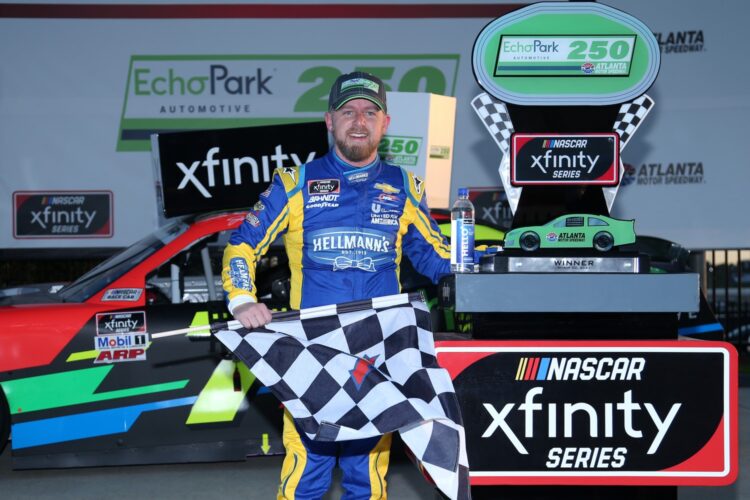 Justin Allgaier holds off Martin Truex Jr. for dramatic Atlanta win