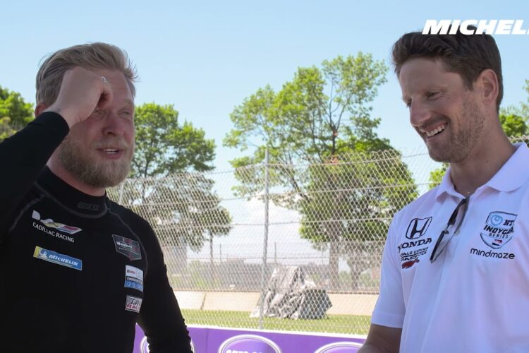 Grosjean makes Pirelli joke: ‘Our tires don’t degrade, we have Michelin’