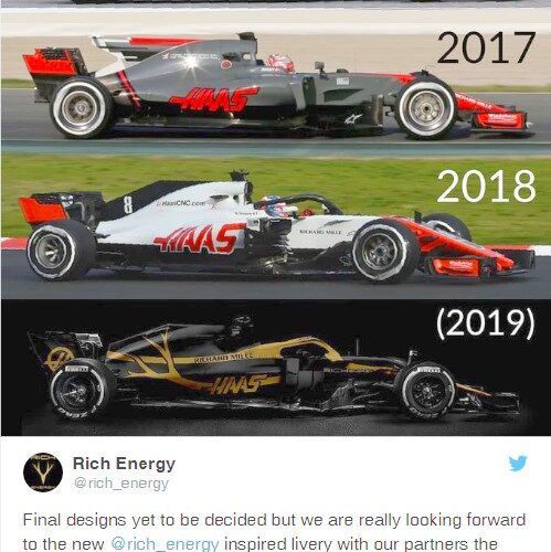 Black & Gold livery for Haas?