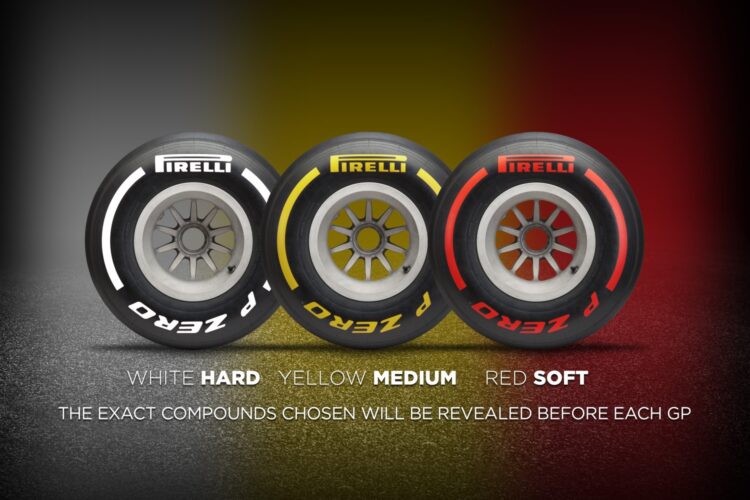 Pirelli Compound Choices for first four GPs of 2019