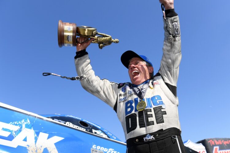 NHRA at Topeka: John and Brittany Force win together!