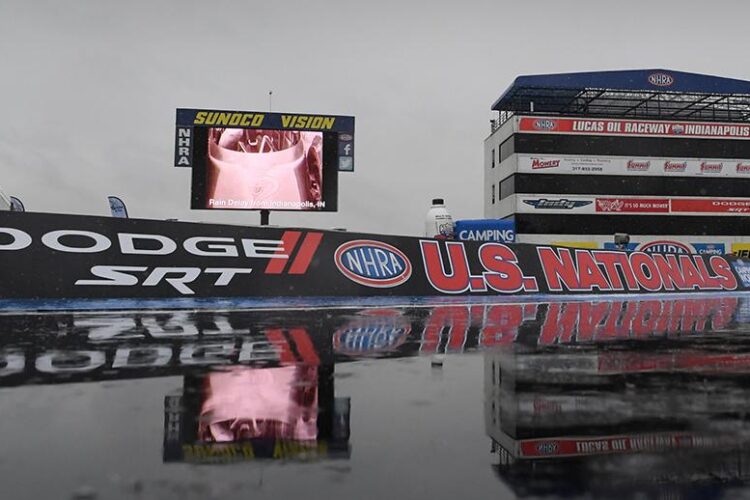 Rain wipes away final qualifying day at Dodge//SRT NHRA U.S. Nationals