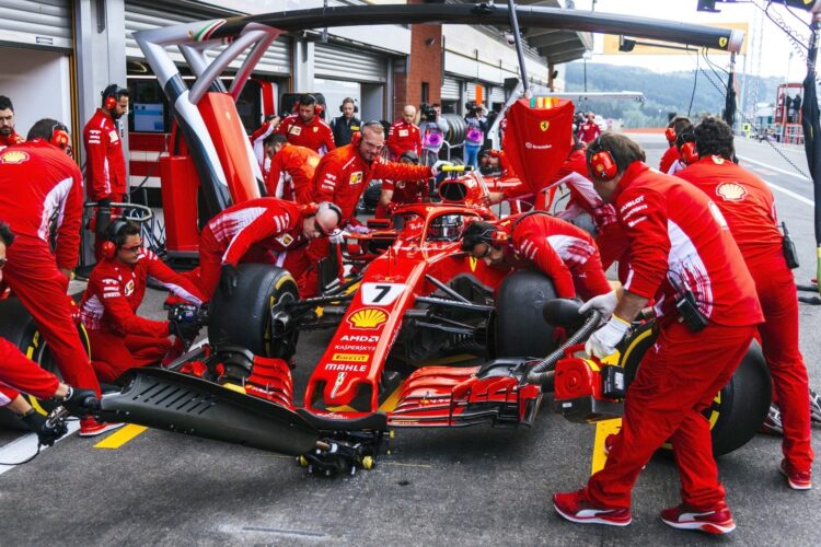 Raikkonen keeps Ferrari on top at Spa