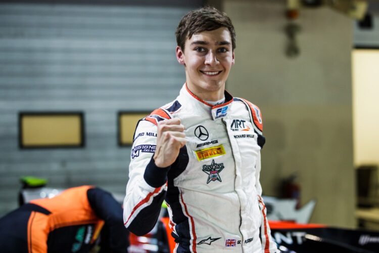 Russell flies to pole in dramatic F2 qualifying