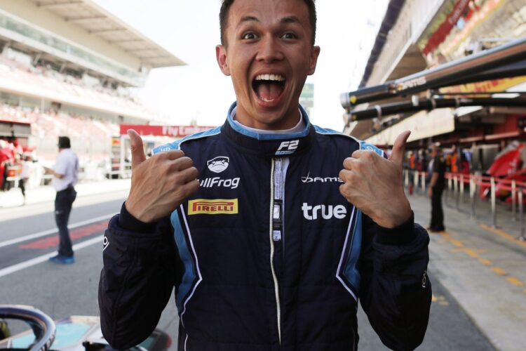 Albon takes pole position in Barcelona