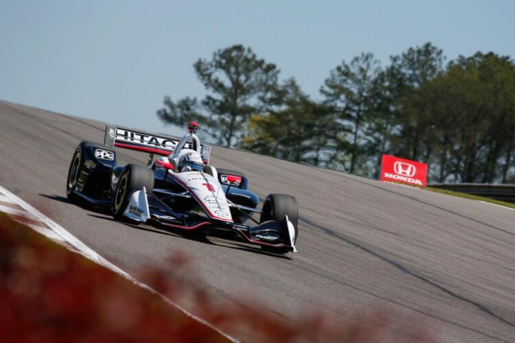 Newgarden on top in 2nd practice Alabama IndyCar practice