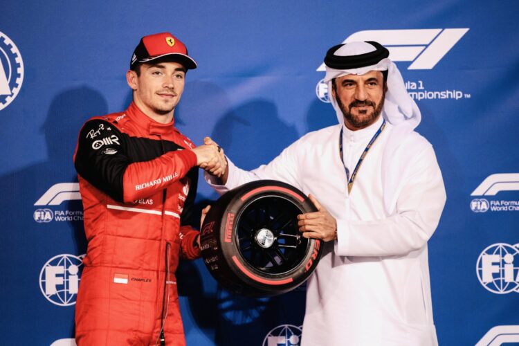 F1: Leclerc’s Ferrari wins pole for Bahrain GP