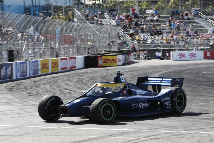 IndyCar: Johnson breaks hand after stuffing car into barriers  (3rd Update)