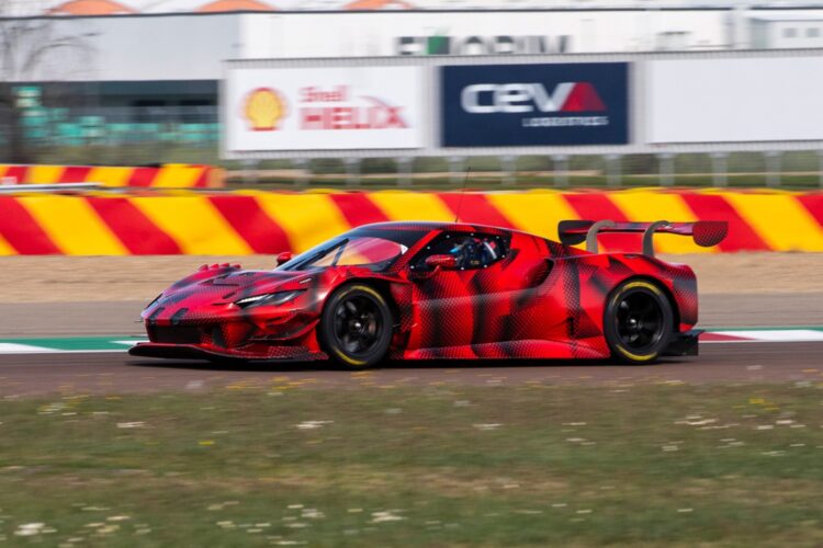 IMSA: First kilometers for the Ferrari 296 GT3 at Fiorano