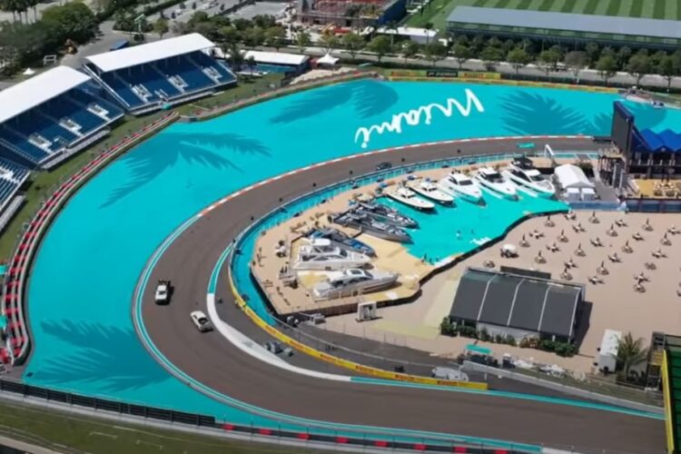 F1: Latest Miami GP drone video complete with ‘fake’ Marina water