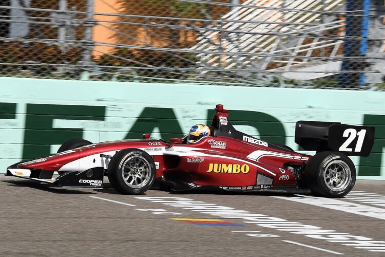 Heavy Rain Brings Early Halt to Mazda Road to Indy Test