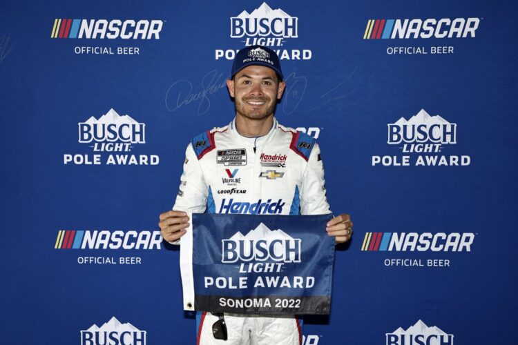 NASCAR: Larson wins pole in Sonoma