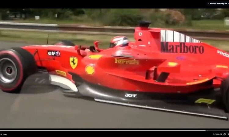 Video: Ferrari F1 car cruises highway  (Update)