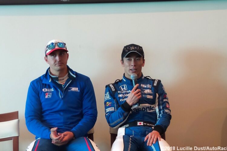 RLL’s Rahal and Sato meet the press