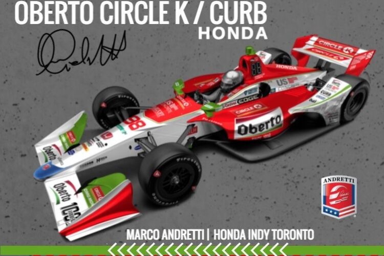 Marco Andretti gets new livery for Toronto