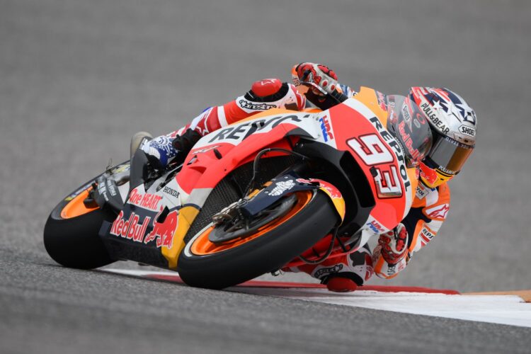 Marquez stripped of Austin pole after blocking Vinales