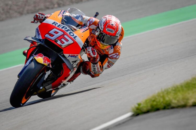 Marquez takes pole by just 0.025 in Germany