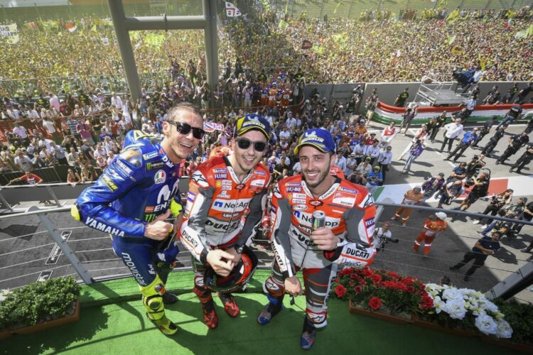 Lorenzo gets his first win on a Ducati in Italy