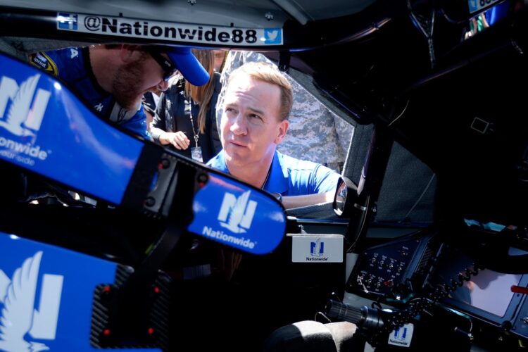 Peyton Manning Driving Pace Car At Daytona 500